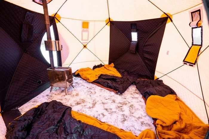 Внутреннее оснащение зимней палатки