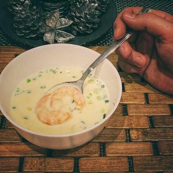 Суп сливочный с креветкой