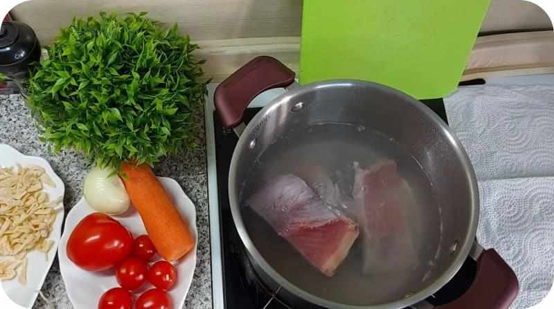 Приготовление супа халасле