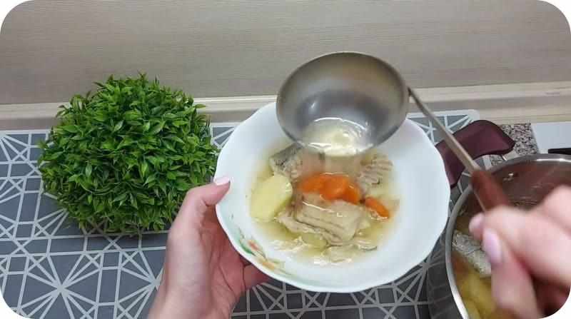Готовый суп из минтая