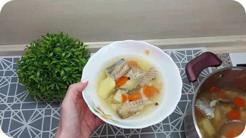 Питательный суп из минтая
