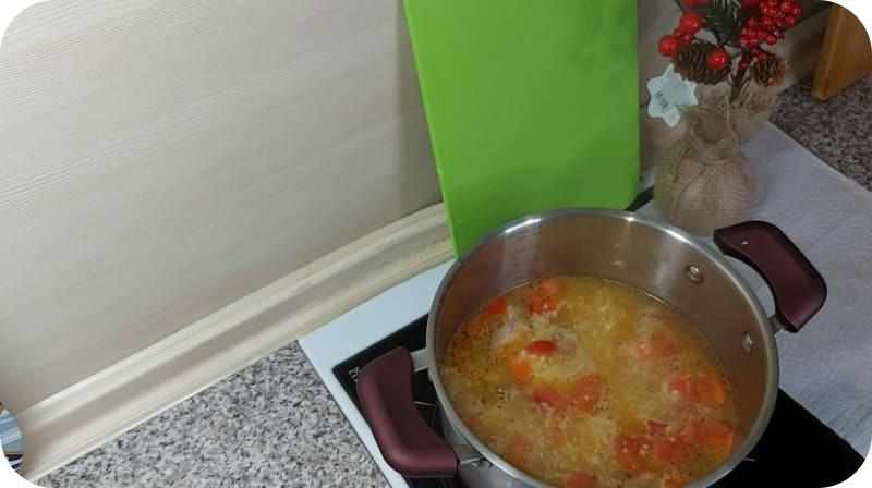 Пшенной суп из горбуши