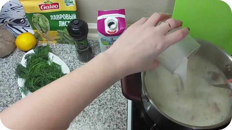 Суп из горбуши со сливками