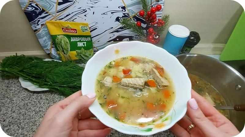 Суп из скумбрии консервированной