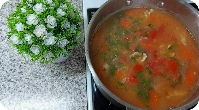 Суп с помидорами из сазана